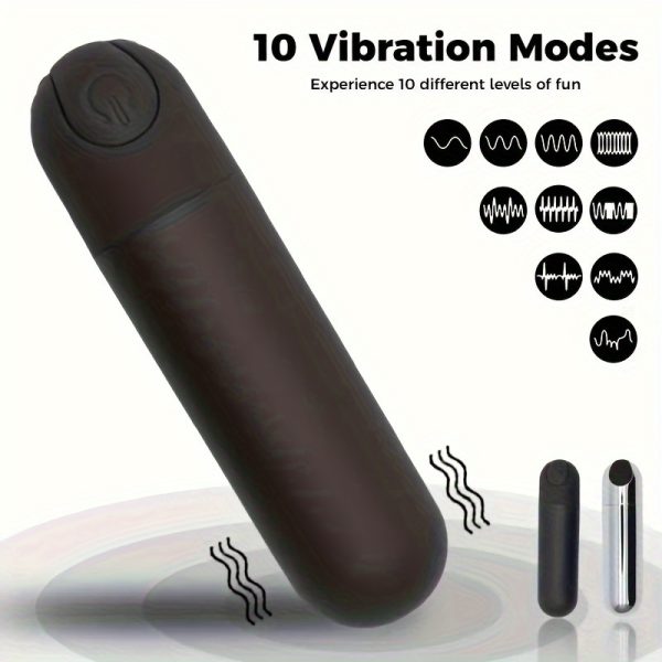 [10-Speed Vibration] Portable Mini Bullet Vibrator | USB Rechargeable | 10-Speed Frequency Vibration | For Women | Clitoral, Nipple & G-Spot Stimulation