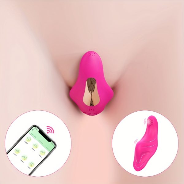 ALWUP Wireless Wearable Vibrator for Women, APP Remote Controlled, Rechargeable Lithium Battery 130mAh, Battery Powered, 9 Vibration Modes, with Portable Vibrating Massager for Adult Entertainment