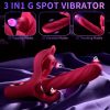 AAV 3-in-1 Rechargeable G-Spot Bunny Vibrator, 30 Modes USB Powered Clitoral Stimulator, 1200mAh Lithium Battery, 3-Point Stimulus Telescopic Impact for Women, Couples Adult Toy - Image 5