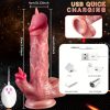 8.7 Inch Realistic Vibrating Fake Penis Female Masturbator - 9 Vibrations, 3 Insertions, Heating Licking Modes, Remote Control, USB Rechargeable, Easy to Clean - Image 4