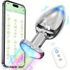 1pc LED Light-Up Metal Vibrating Anal Probe, App-Controlled Hip Plug, USB Magnetic Charging, 9 Vibration Modes, Strong Oscillations, with Rechargeable Lithium Battery, for Prostate Massage, Adult Toy for Men and Women, Wireless Operation - Image 3