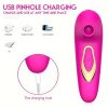 USB Rechargeable Sucking and Vibrating Sex Toy for Women - 5 Frequency Modes, Silicone and ABS, Lightweight Design in Purple, Rose Red, Beige, Black, Suitable for Valentine's Day gifts - Image 10