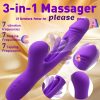 700mAh Rechargeable Silicone 3-in-1 Massage Dildo - 7 Vibration Modes, 7 Flapping & 7 Tongue Sucking Functions, USB Powered, Skin-Friendly, Comfortable, Low Noise Adult Massager Toy for Women - Image 2