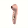 USB Rechargeable Sucking and Vibrating Sex Toy for Women - 5 Frequency Modes, Silicone and ABS, Lightweight Design in Purple, Rose Red, Beige, Black, Suitable for Valentine's Day gifts - Image 9