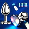 1pc LED Light-Up Metal Vibrating Anal Probe, App-Controlled Hip Plug, USB Magnetic Charging, 9 Vibration Modes, Strong Oscillations, with Rechargeable Lithium Battery, for Prostate Massage, Adult Toy for Men and Women, Wireless Operation - Image 2