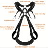 1pc Adjustable Adult BDSM Swing Harness, Nylon Constraints for Couples, with Hand Straps and Lumbar Cushion, for Indoor Intimate Play Furniture - Image 4