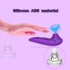 USB Rechargeable Sucking and Vibrating Sex Toy for Women - 5 Frequency Modes, Silicone and ABS, Lightweight Design in Purple, Rose Red, Beige, Black, Suitable for Valentine's Day gifts - Image 5