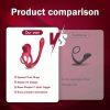 1pc Rose-Shaped Prostate Stimulator Vibrator, Magnetic Charging Anal Plug, Rechargeable Lithium Battery, Vibration Male Sex Toy, Suitable for Men or Couples, Adult Couple'S Intimate Experience - Image 6