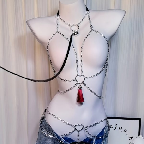 Sexy Aluminum Alloy Body Chain Necklace - Versatile for Daily Wear & Parties, No Seasonal Restrictions