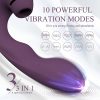 Vibrator Sex Toy for Women 3 in 1 Vibrators with 10 Vibrating, 5 Flapping, 5 Sucking Modes Adult Toys Dildo G Spot Vibrator, USB Rechargeable Rabbit Vibrators Female Sex Toys, Violet - Image 7