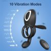 ALWUP Vibrating Penis Ring - Male Cock Trainer & Female G-Spot Stimulator with 9 Modes, Remote Control Silicone Vibrator, Rechargeable Lithium Battery, Adult Sex Toys for Couples, Cock Ring Trainer|Ergonomic Design|Silicone Material - Image 3