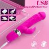 Rabbit Dildo G Spot Vibrator with 10 Modes, Sensory Sex Toy for Clitoris G-spot Stimulation, Vibrator Stimulator Massager Women Toys for Pleasure Sex Pink - Image 4