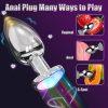 1pc LED Light-Up Metal Vibrating Anal Probe, App-Controlled Hip Plug, USB Magnetic Charging, 9 Vibration Modes, Strong Oscillations, with Rechargeable Lithium Battery, for Prostate Massage, Adult Toy for Men and Women, Wireless Operation - Image 7