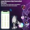 1pc LED Light-Up Metal Vibrating Anal Probe, App-Controlled Hip Plug, USB Magnetic Charging, 9 Vibration Modes, Strong Oscillations, with Rechargeable Lithium Battery, for Prostate Massage, Adult Toy for Men and Women, Wireless Operation - Image 4