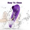 USB Rechargeable Sucking and Vibrating Sex Toy for Women - 5 Frequency Modes, Silicone and ABS, Lightweight Design in Purple, Rose Red, Beige, Black, Suitable for Valentine's Day gifts - Image 11