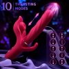 AAV 3-in-1 Rechargeable G-Spot Bunny Vibrator, 30 Modes USB Powered Clitoral Stimulator, 1200mAh Lithium Battery, 3-Point Stimulus Telescopic Impact for Women, Couples Adult Toy - Image 7