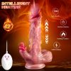 8.7 Inch Realistic Vibrating Fake Penis Female Masturbator - 9 Vibrations, 3 Insertions, Heating Licking Modes, Remote Control, USB Rechargeable, Easy to Clean - Image 6