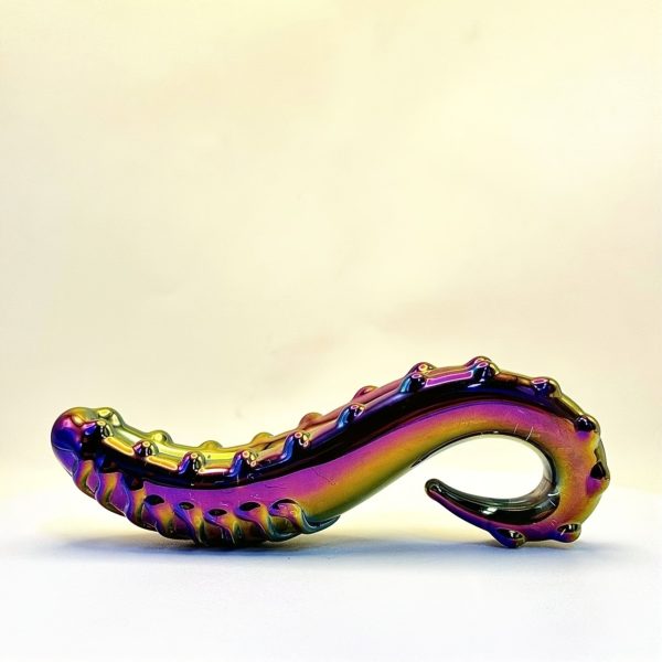 1pc Large Seahorse-Shaped Glass Dildo, Colorful Crystal Anal Plug, Transparent Fantasy Sex Toy for C G Spot, Streamlined Design, Suitable for Lesbian, Gay, Women, Men, No Battery Needed