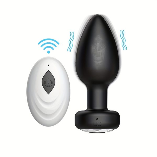 1pc Wireless Silicone Anal Plug Vibrator with Remote, USB Rechargeable Prostate Massager, 10 Vibration Modes, Lithium Battery Powered, Adult Intimate Toy for Men and Women