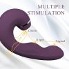 Vibrator Sex Toy for Women 3 in 1 Vibrators with 10 Vibrating, 5 Flapping, 5 Sucking Modes Adult Toys Dildo G Spot Vibrator, USB Rechargeable Rabbit Vibrators Female Sex Toys, Violet - Image 4