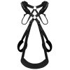 1pc Adjustable Adult BDSM Swing Harness, Nylon Constraints for Couples, with Hand Straps and Lumbar Cushion, for Indoor Intimate Play Furniture - Image 3